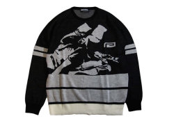 NEWAZA BORDER SWEATER 