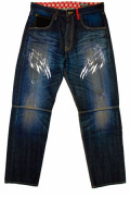 FLASH FOOT DENIM PANTS/CRASH